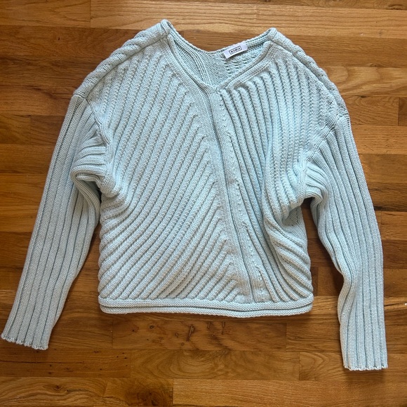 Nomi Sky Blue V-Neck Sweater - Picture 7 of 7